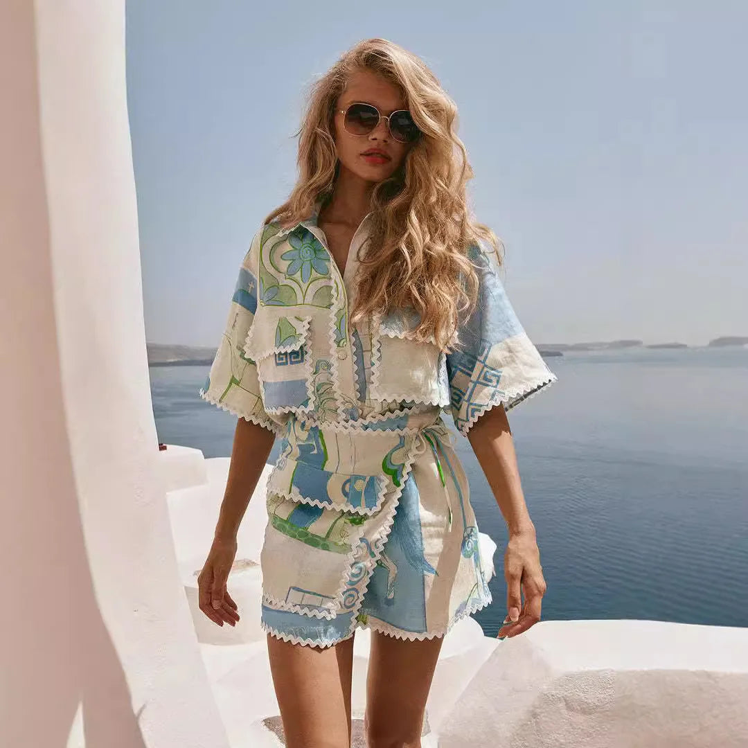 2 Piece Set Women Summer Casual Wear