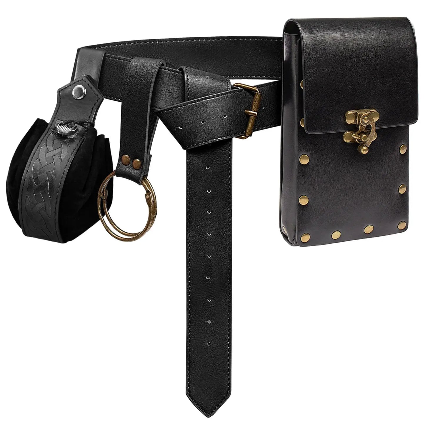 Medieval Belts Viking Knights Loose Change Waist Bags Renaissance Retro Belts  Halloween Role-playing Dresses Buckle Props,