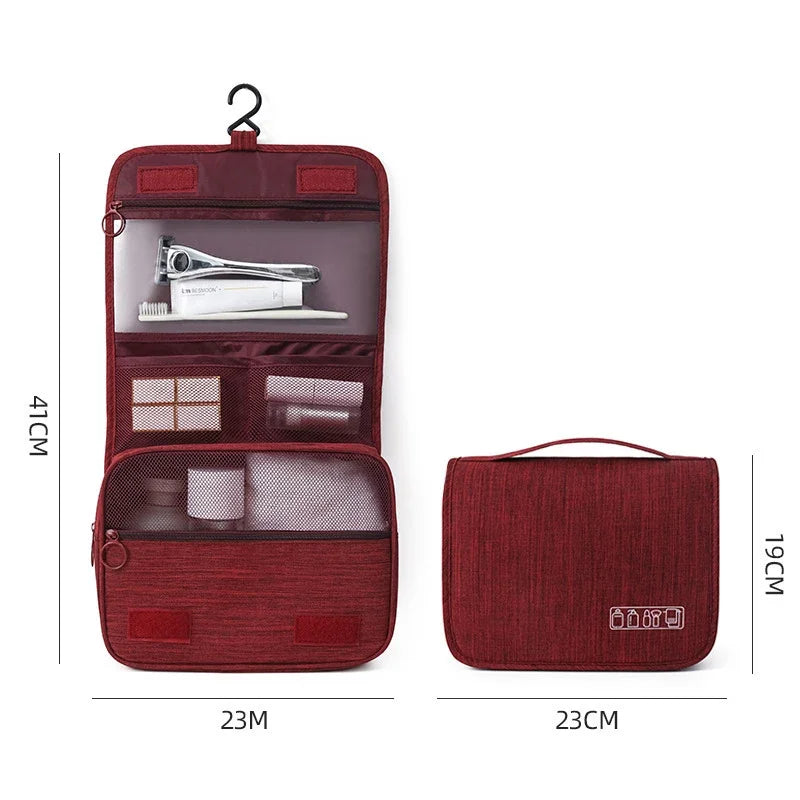 High Quality Travel Makeup Bags Women Waterproof Cosmetic Bag Toiletries Organizer Hanging Dry and Wet Separation Storage Bag