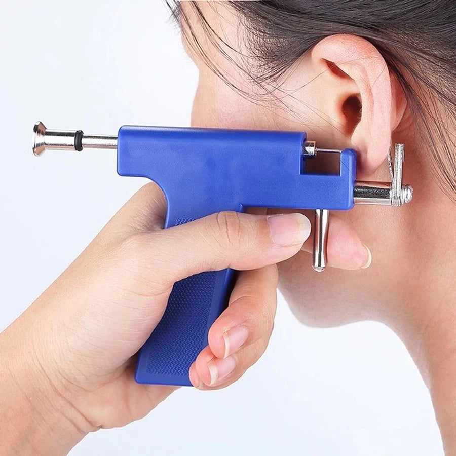 Professional Ear Piercing Gun Kit with 98pcs Stainless Steel Ear Studs-Safety Gun Piercing
