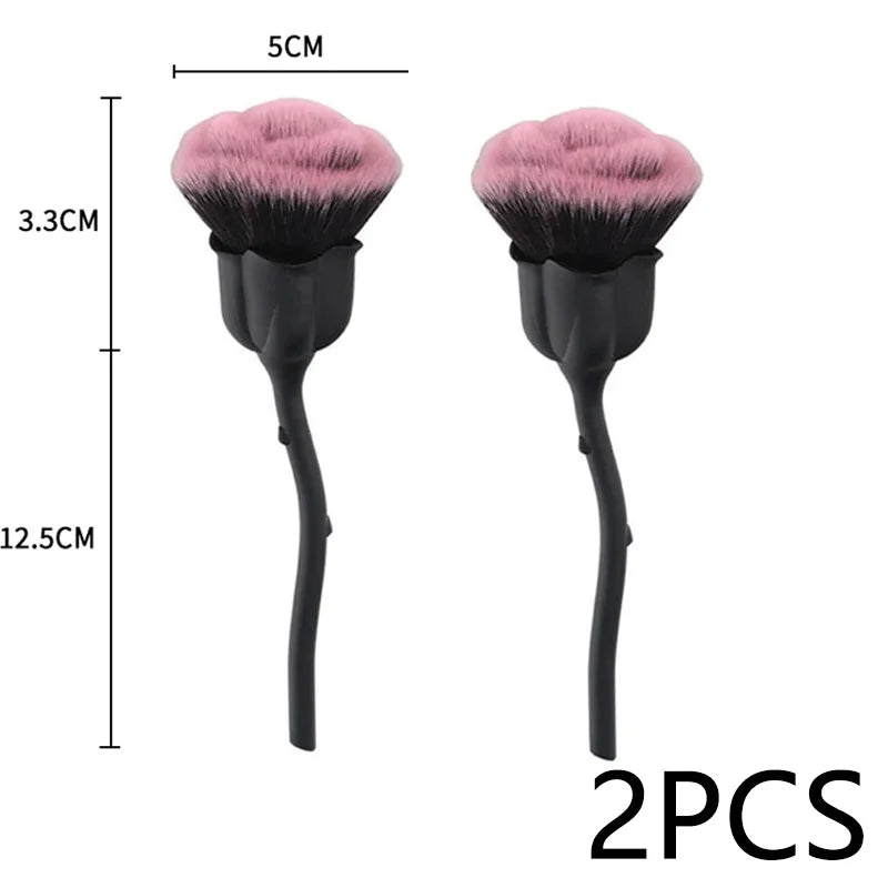 Pink Rose Soft Brush For Manicure Nail Art Dust Brush Nail Dust Brush Gel Polish Dust Cleaning Brushes Nail Accesories Tools