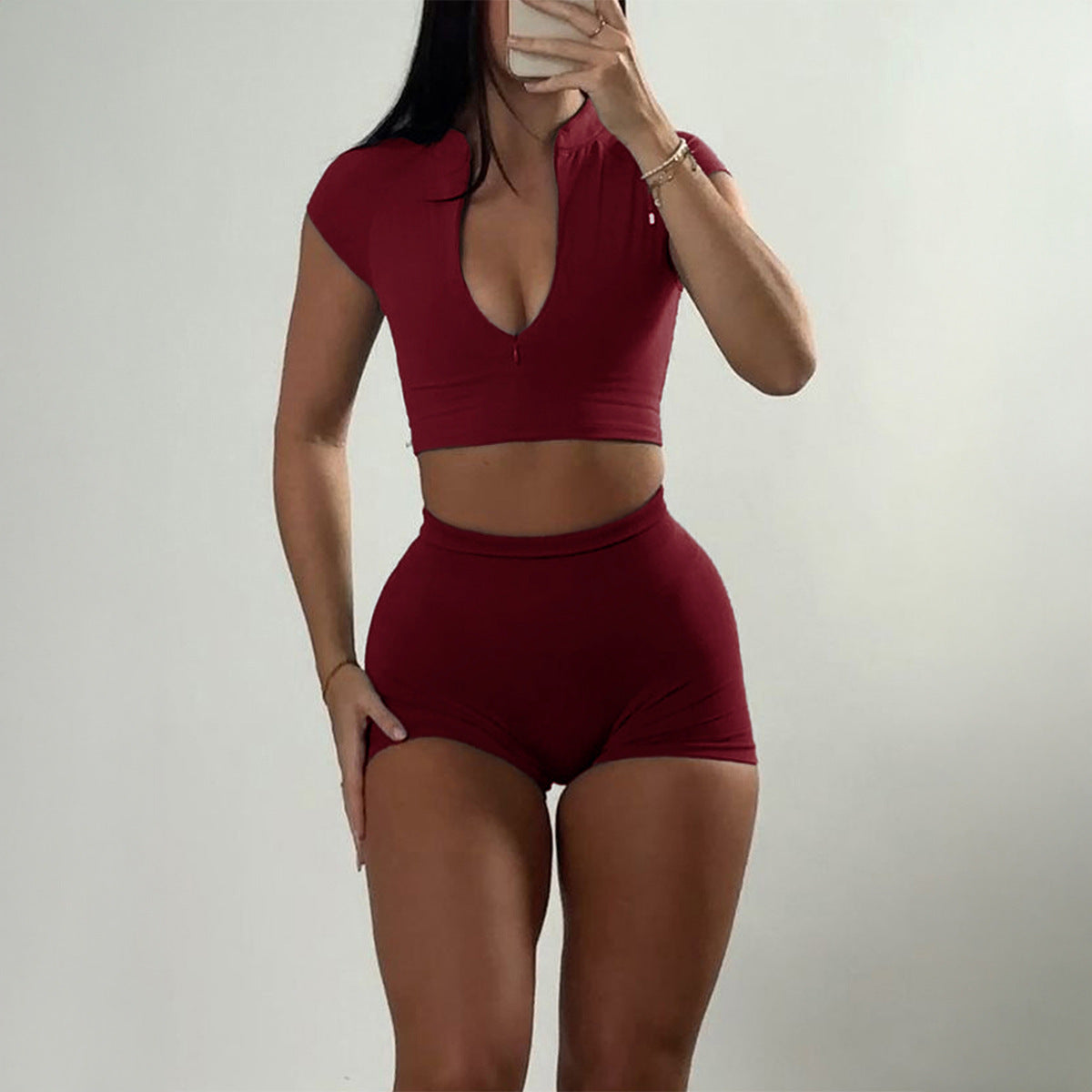 Women's  Two-Piece Short-Sleeved Suit