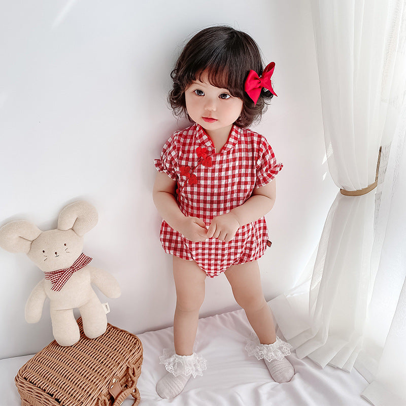 Traditional Baby Jumpsuit - Cheongsam Style