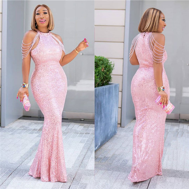 Elegant Curvy Women's Long Dress