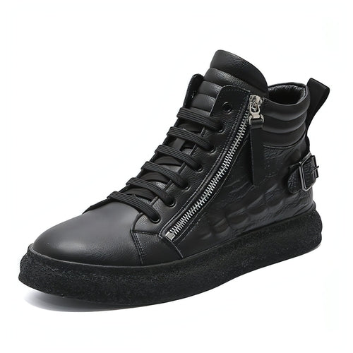 Men’s High-Top Leather Sneakers