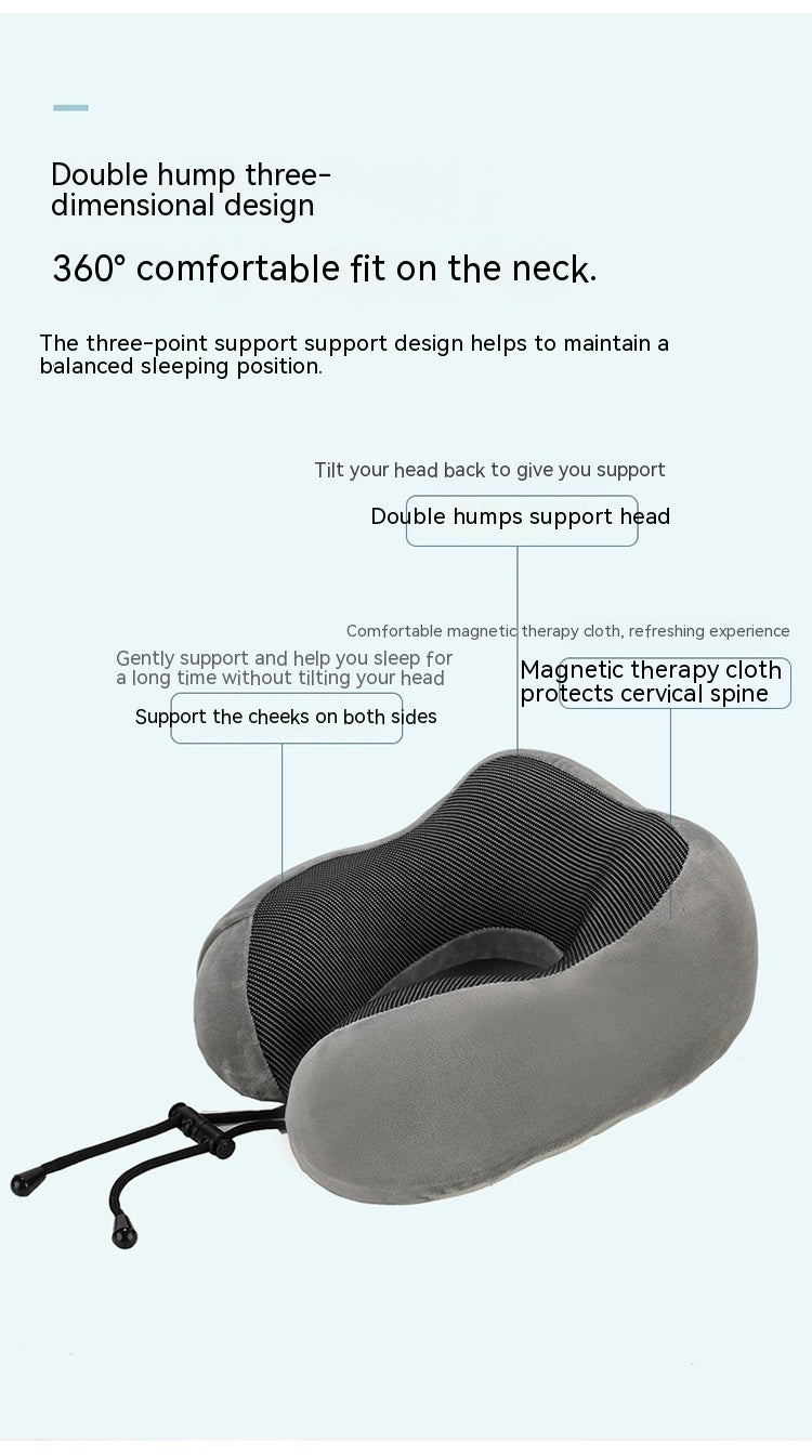 U-shaped Memory Foam Magnetic travel pillow