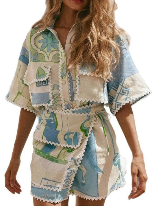 2 Piece Set Women Summer Casual  Wear