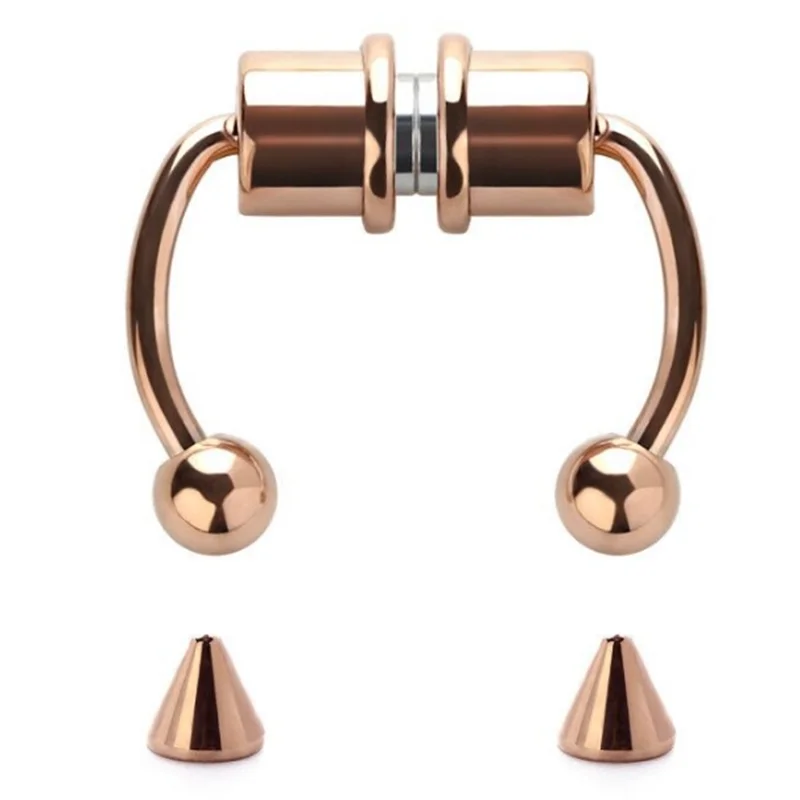 Stylish Magnetic Horseshoe Nose Rings in Durable Stainless Steel