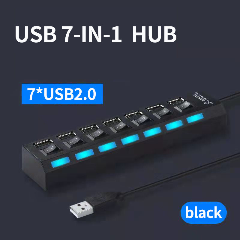 Seven-port  HUB3.0 4-port 3.0 Splitter
