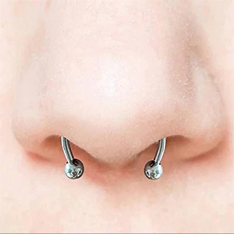Stylish Magnetic Horseshoe Nose Rings in Durable Stainless Steel
