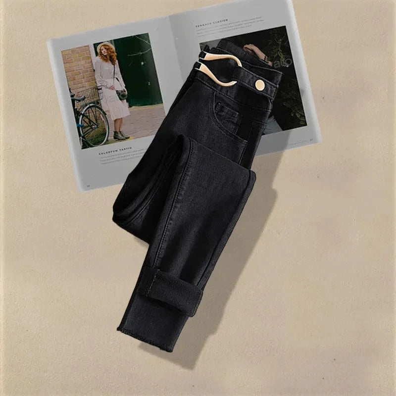 Korean Inspired Matching Set - Trendy Blouse & Slim Jeans