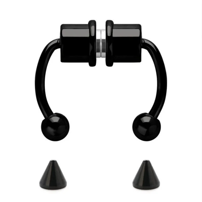 Stylish Magnetic Horseshoe Nose Rings in Durable Stainless Steel