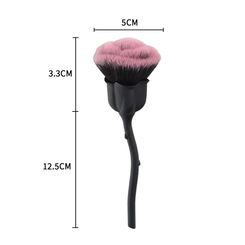 Pink Rose Soft Brush For Manicure Nail Art Dust Brush Nail Dust Brush Gel Polish Dust Cleaning Brushes Nail Accesories Tools