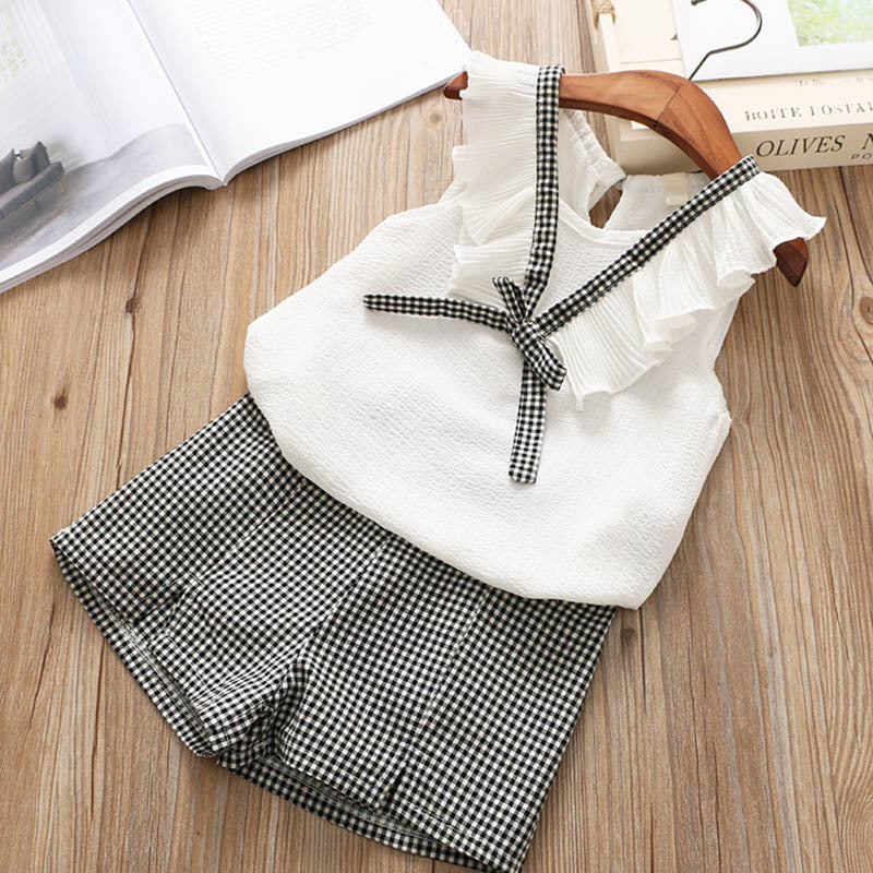 Kids Baby Girls Summer Short Sleeve T-Shirt and Pants Set