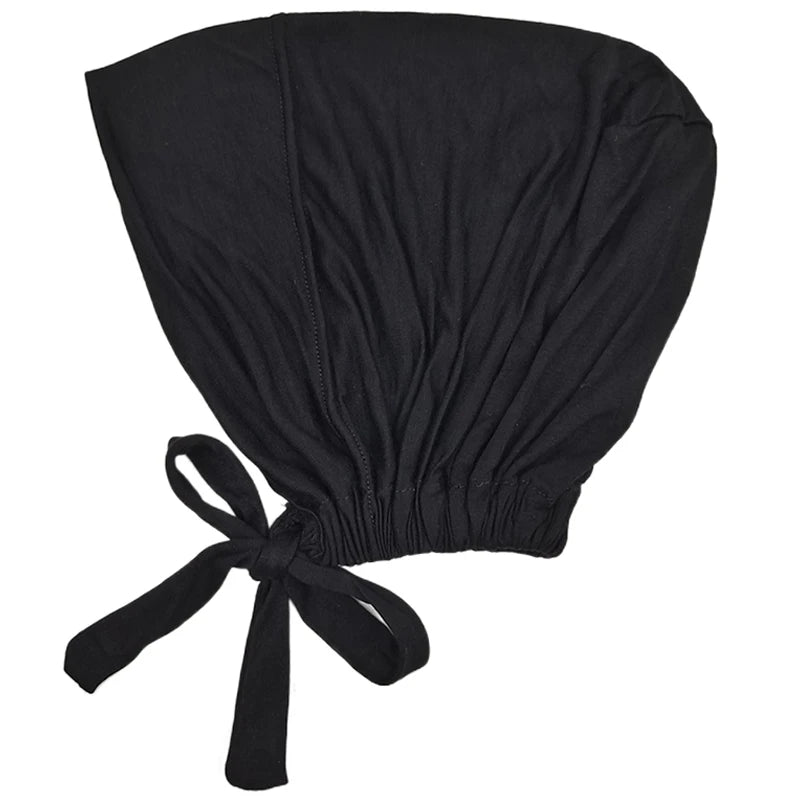 Modal Muslim Turban Hat Inner Hijab Caps Islamic Underscarf Bonnet India Hat Female Headwrap Turbante Mujer Hijab Cap With Rope