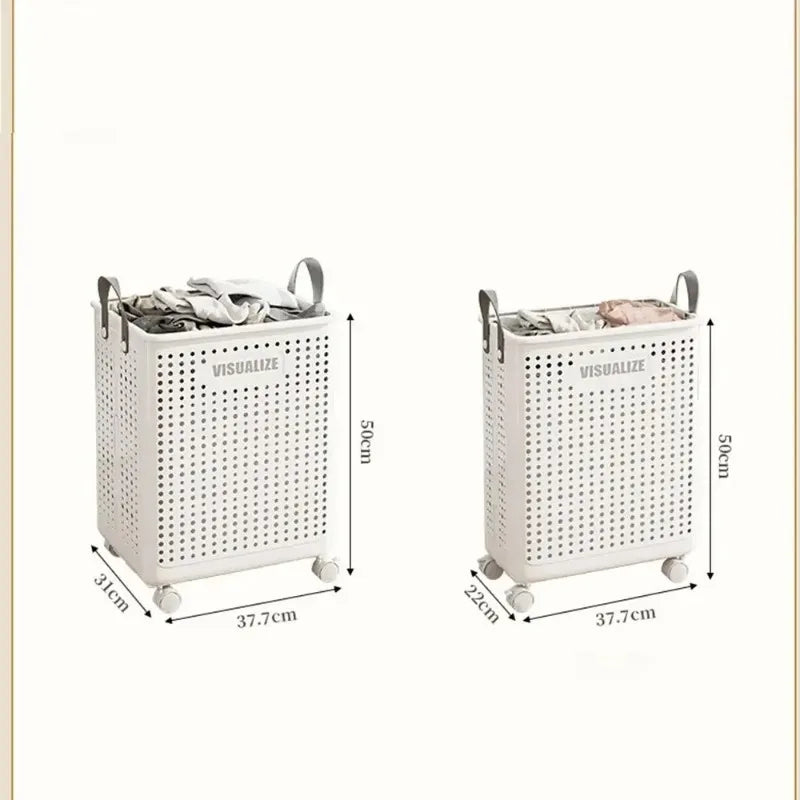 Foldable laundry basket large size with wheels dirty clothes basket storage basket suitable for laundry room dirty clothes