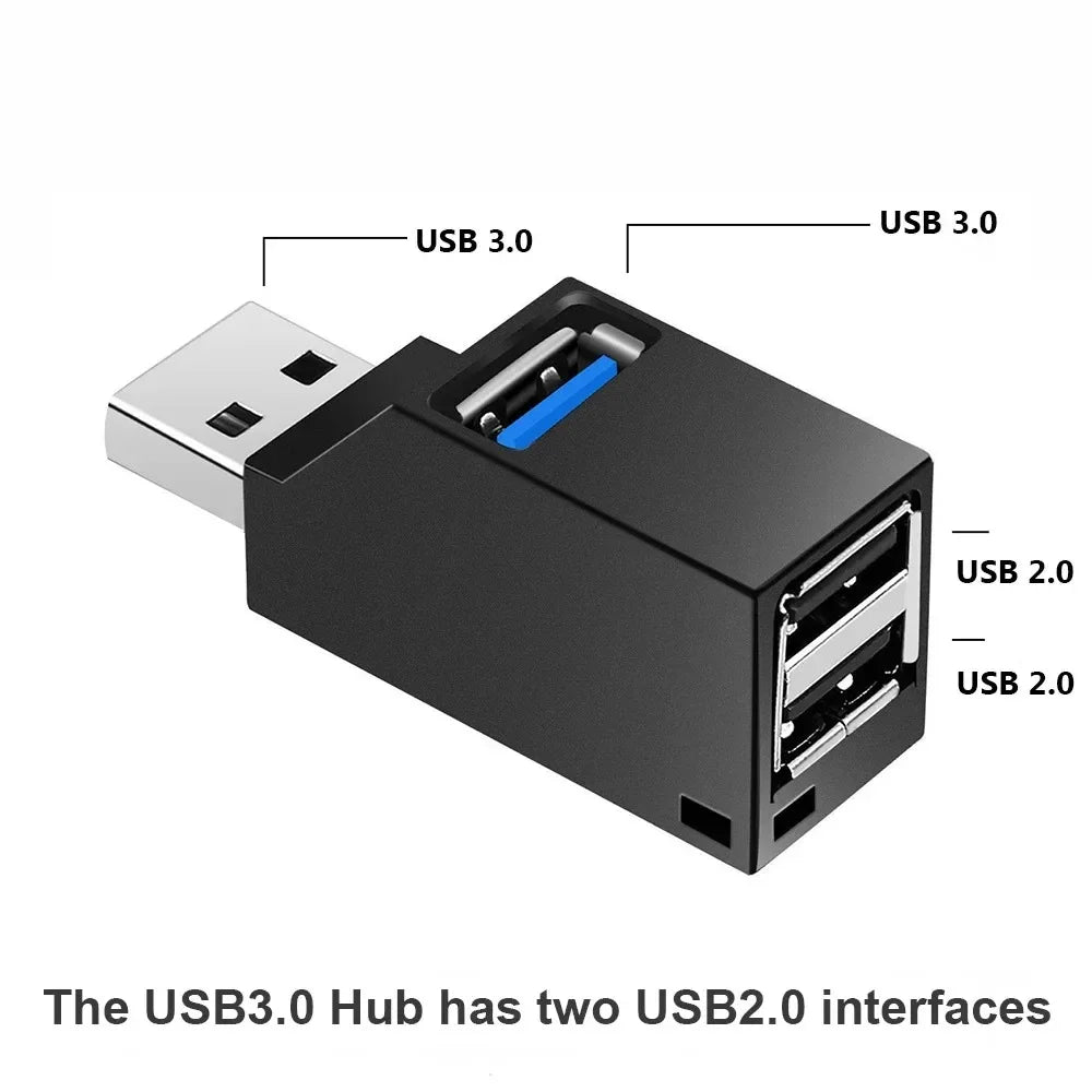 3-in-1 USB HUB USB 3.0 Adapter USB Docking Station USB Splitter Extender OTG Adapter 5Gbps High Speed for PC Laptop Macbook
