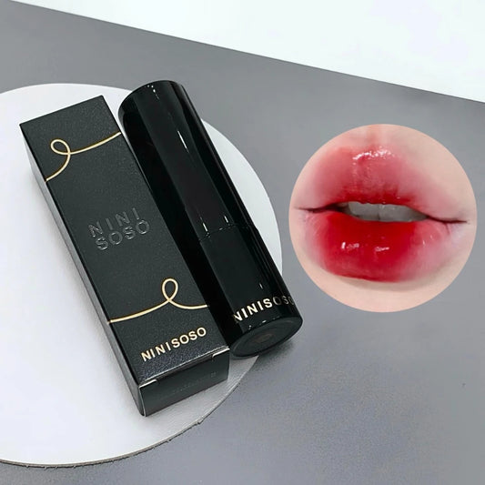 Lipstick Red Brown Lipstick Waterproof Moisturizing Mirror Lipstick Lip Gloss Natural Long-Lasting Makeup Valentine's Day Gift