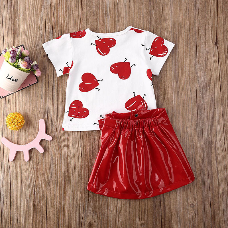 Cute Summer Clothing Set for Girls - T-Shirt & Shorts
