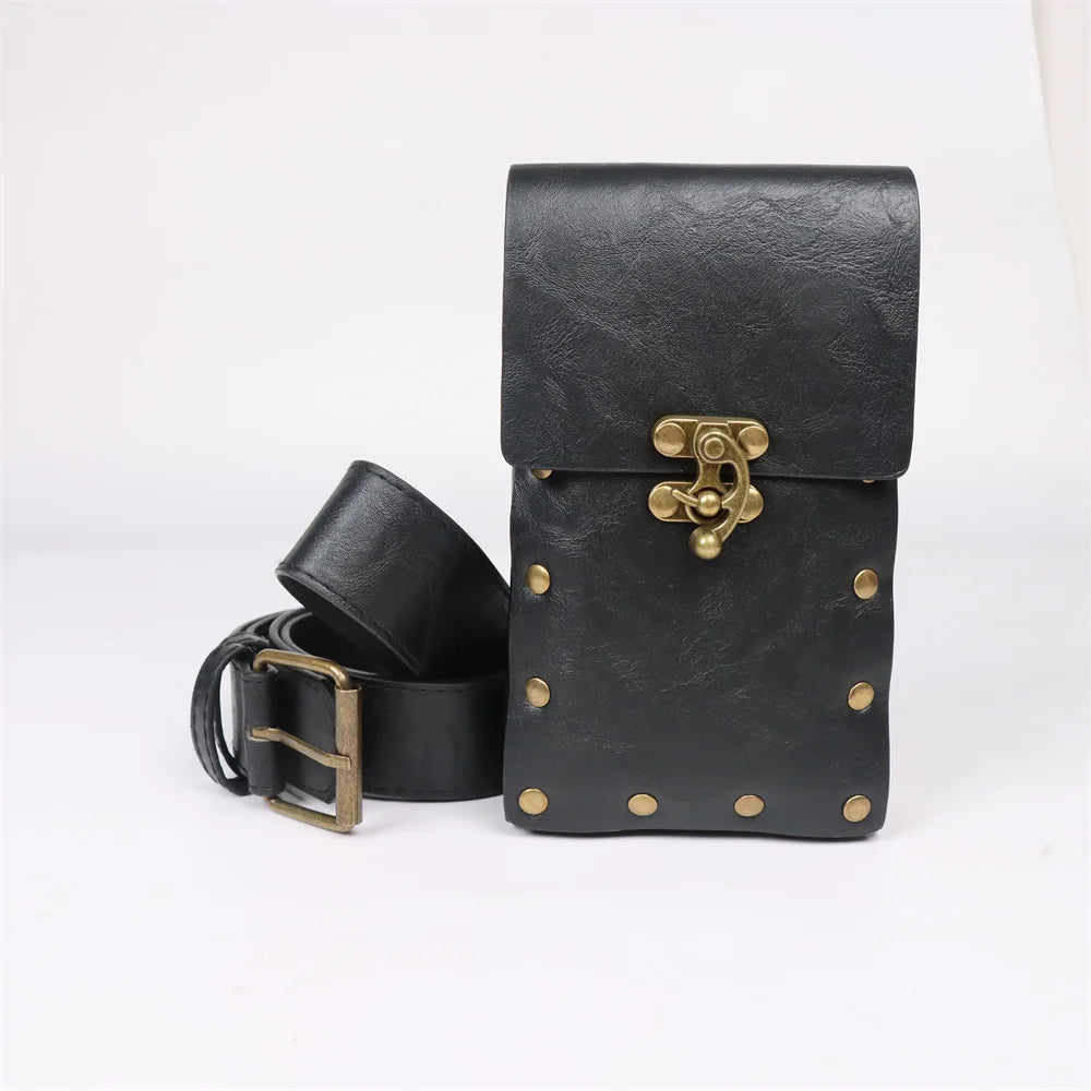 Medieval Belts Viking Knights Loose Change Waist Bags Renaissance Retro Belts  Halloween Role-playing Dresses Buckle Props,