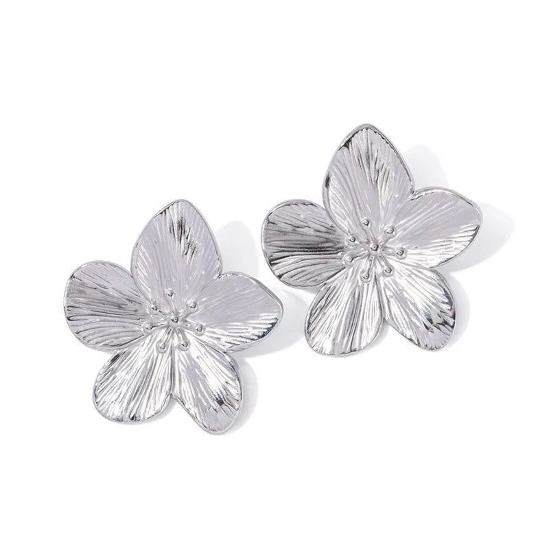 2Pcs New Trendy Stainless Steel Butterfly Stud Earring, Charm 18K Gold Plated High Quality Statement Waterproof Jewelry Gift