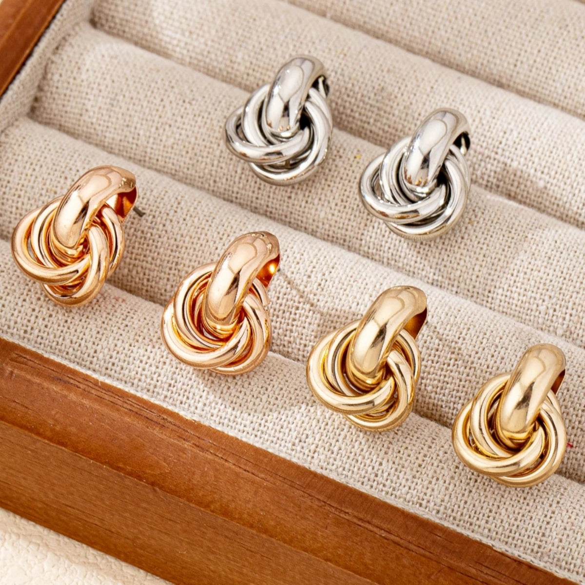 A Pair of Fashionable Bohemian Style Earrings and Jewelry