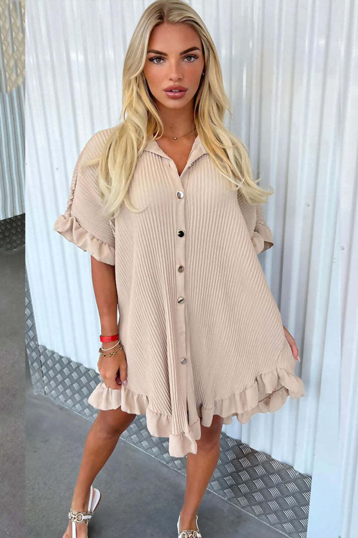 Ladies Casual Pleated Dress