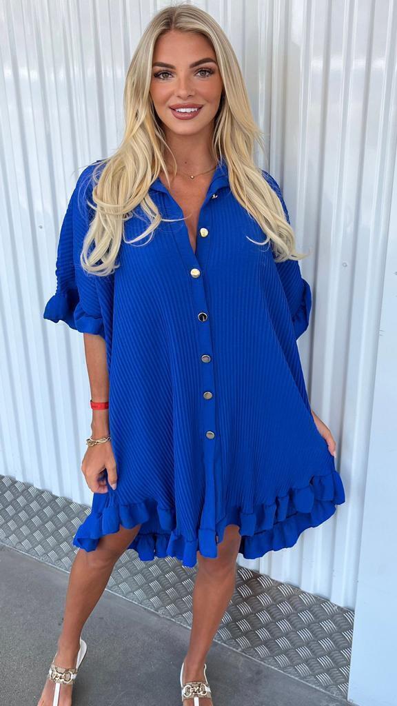Ladies Casual Pleated Dress
