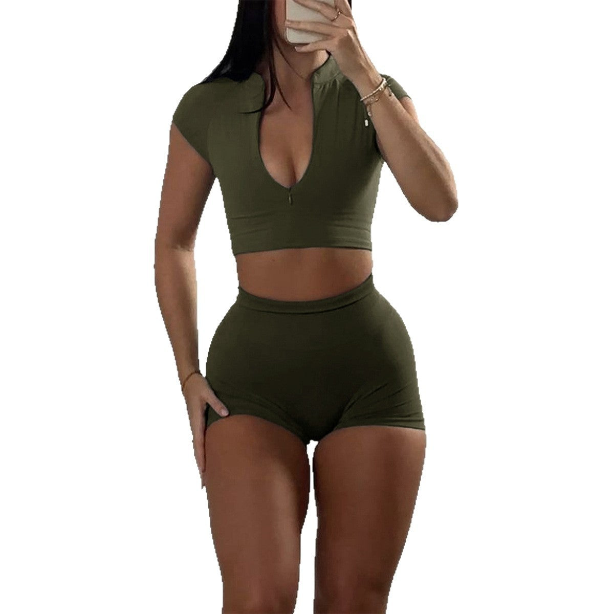 Women's  Two-Piece Short-Sleeved Suit