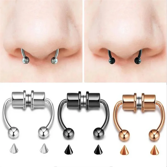 Stylish Magnetic Horseshoe Nose Rings in Durable Stainless Steel