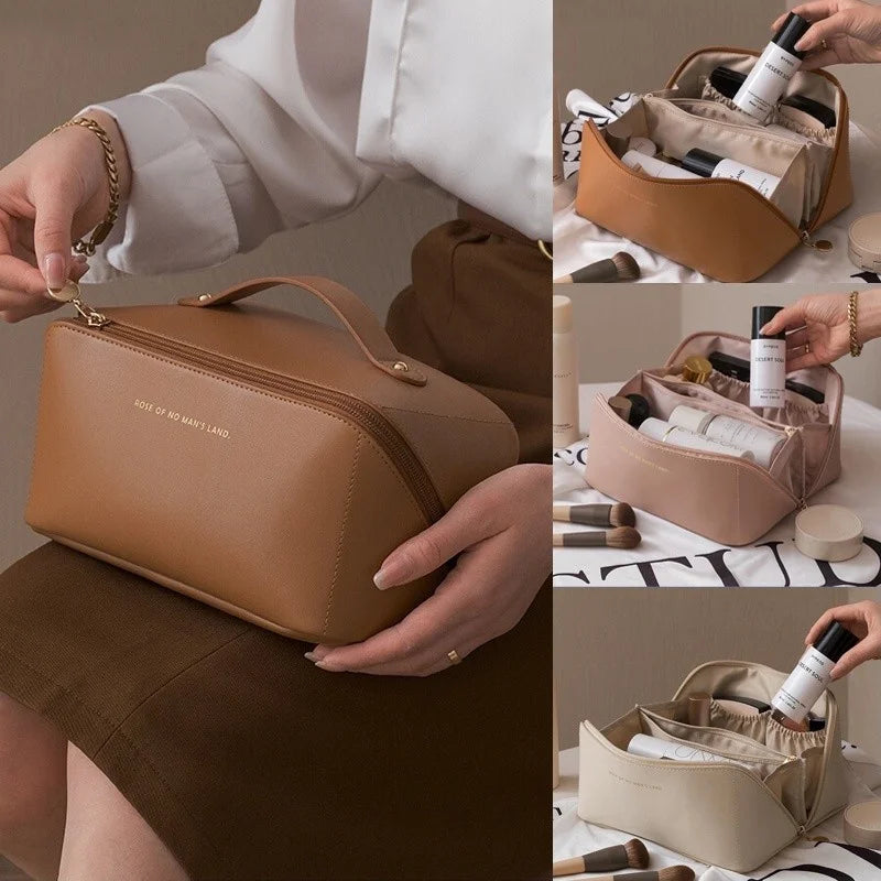 1pc Makeup Organizer Female Toiletry  Bag Make Up Case Storage Pouch Luxury Lady Box, Cosmetic Bag, Organizer Bag For Travel Zip