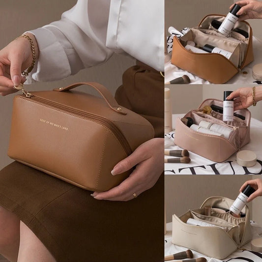 1pc Makeup Organizer Female Toiletry  Bag Make Up Case Storage Pouch Luxury Lady Box, Cosmetic Bag, Organizer Bag For Travel Zip