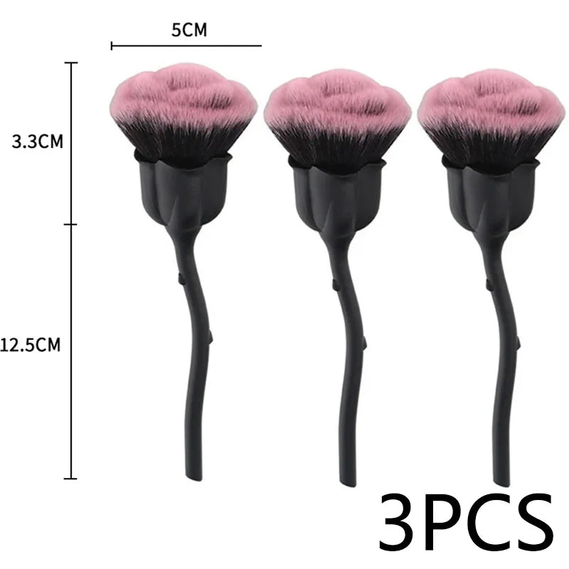 Pink Rose Soft Brush For Manicure Nail Art Dust Brush Nail Dust Brush Gel Polish Dust Cleaning Brushes Nail Accesories Tools