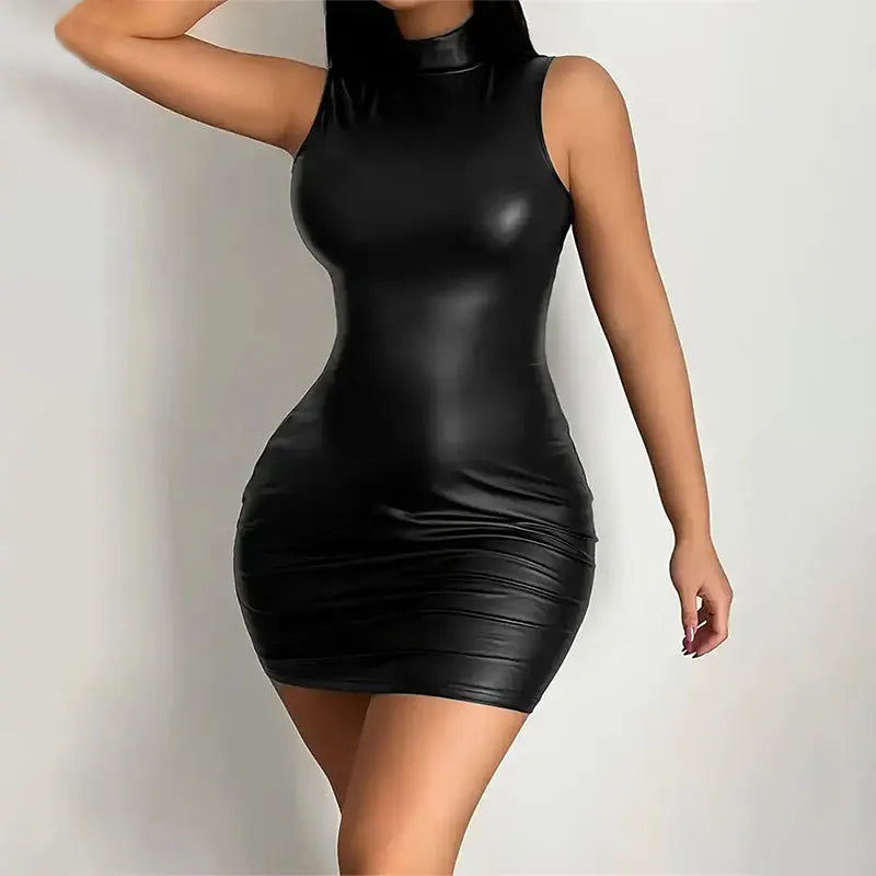 Women's leather Bodycon