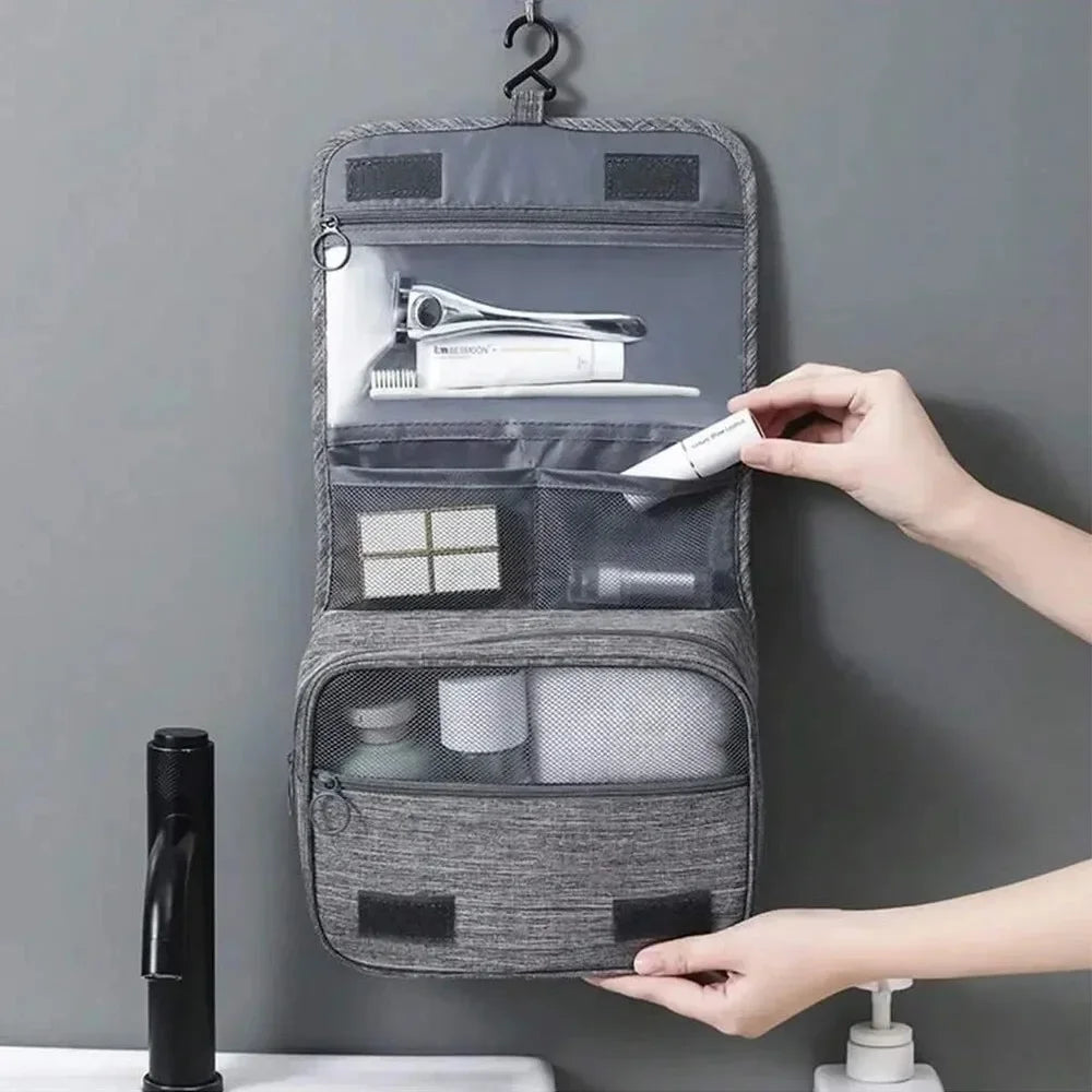 High Quality Travel Makeup Bags Women Waterproof Cosmetic Bag Toiletries Organizer Hanging Dry and Wet Separation Storage Bag