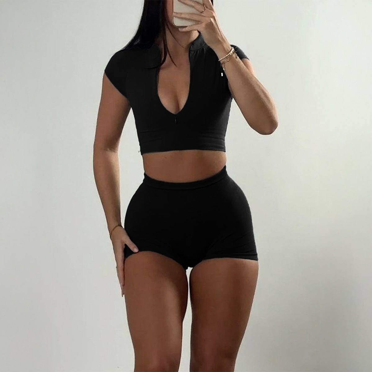 Women's  Two-Piece Short-Sleeved Suit