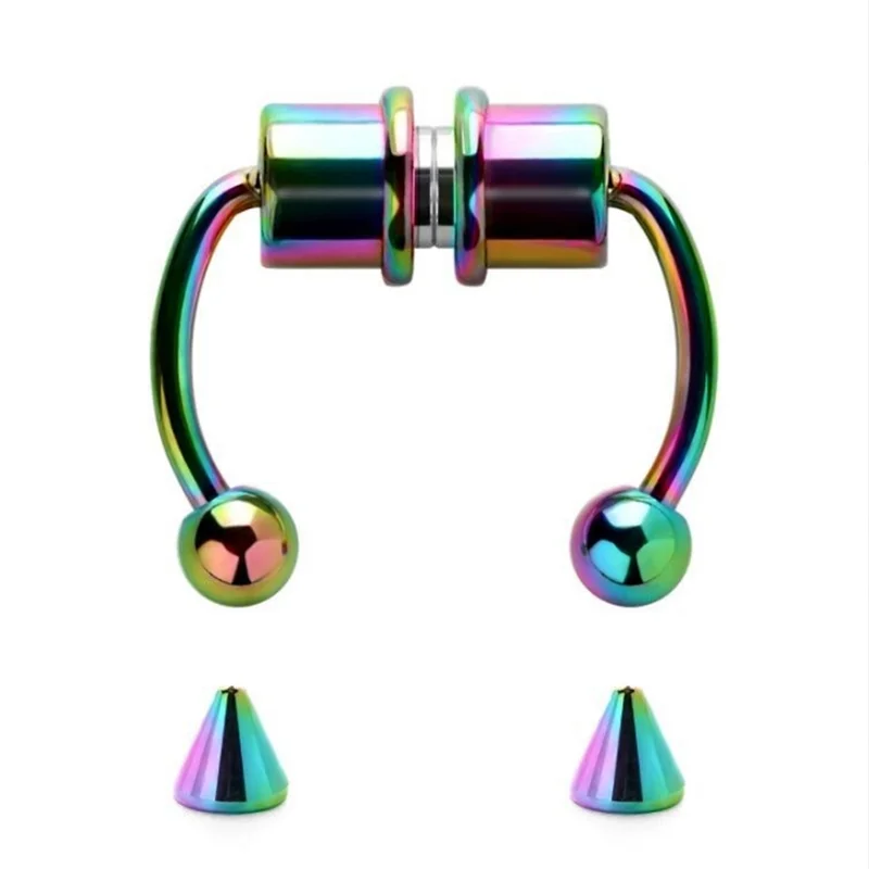 Stylish Magnetic Horseshoe Nose Rings in Durable Stainless Steel