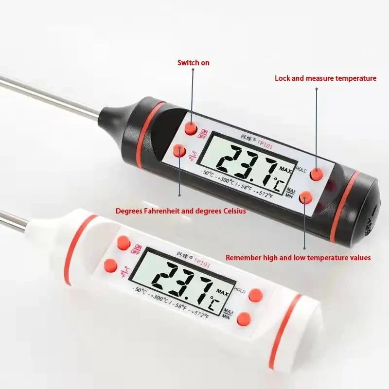 1 pcs  Food Baking Digital Kitchen Thermometer Electronic Probe Type Liquid Barbecue BBQ Temperature Measuring Pen
