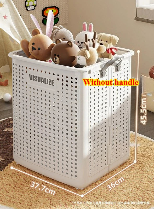 Foldable laundry basket large size with wheels dirty clothes basket storage basket suitable for laundry room dirty clothes