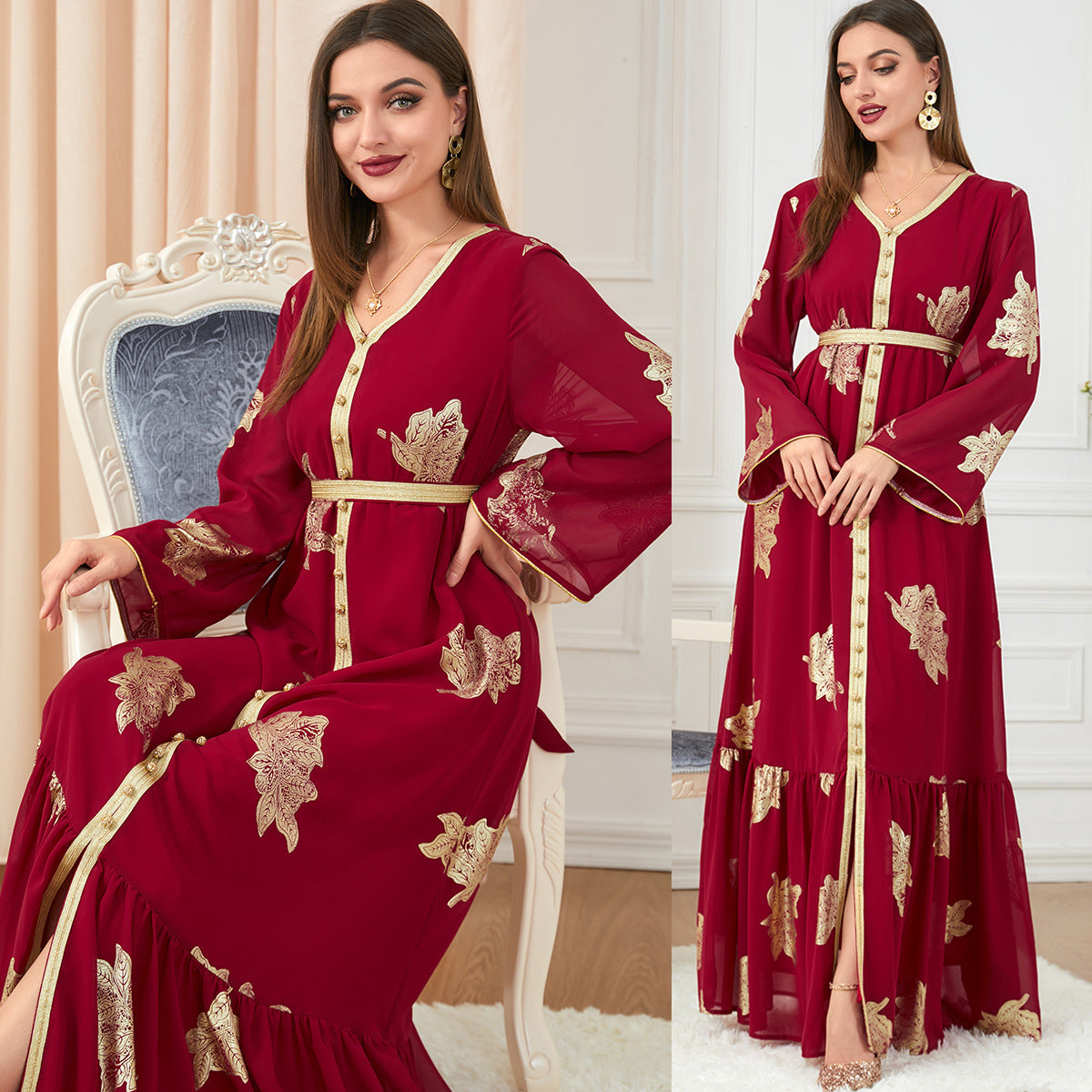 Women's Casual Long-Sleeved Dress