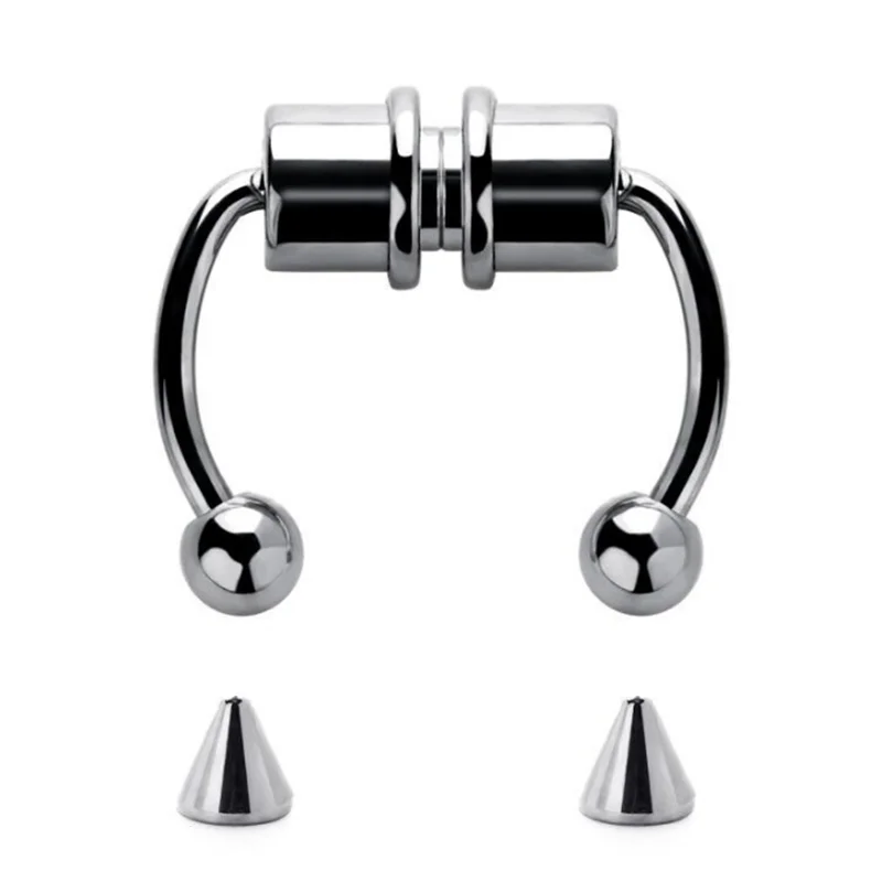 Stylish Magnetic Horseshoe Nose Rings in Durable Stainless Steel