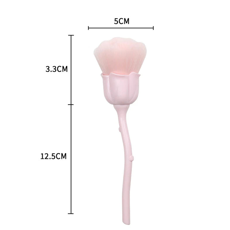 Pink Rose Soft Brush For Manicure Nail Art Dust Brush Nail Dust Brush Gel Polish Dust Cleaning Brushes Nail Accesories Tools