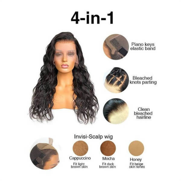 Luxurious Natural Wave 13x6 Lace Front Wig - 100% Human Hair for All Occasions