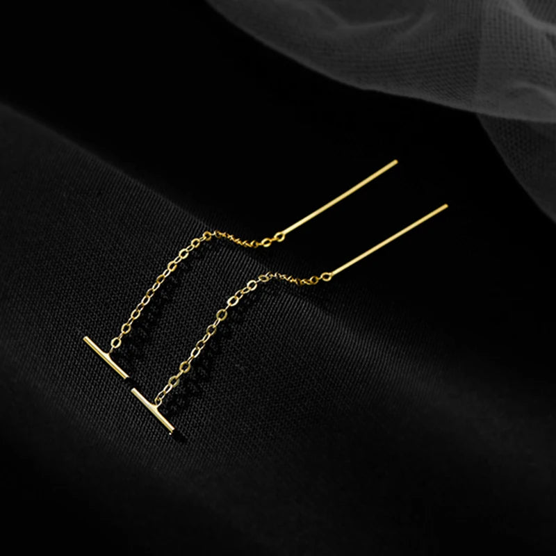 Exquisite Drop Ear Line Long Hanging Earrings For Women Zircon Crystal Bee Butterfly Flower Piercing Earing Accessories Jewelry