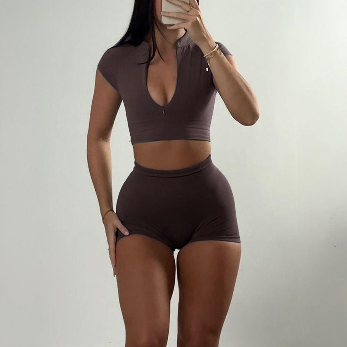 Women's  Two-Piece Short-Sleeved Suit