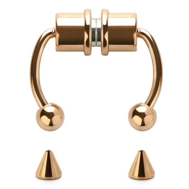 Stylish Magnetic Horseshoe Nose Rings in Durable Stainless Steel