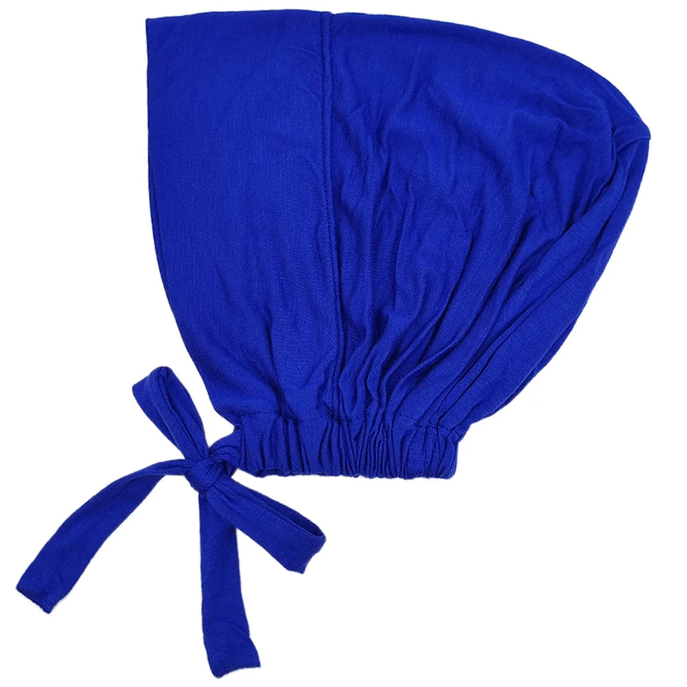 Modal Muslim Turban Hat Inner Hijab Caps Islamic Underscarf Bonnet India Hat Female Headwrap Turbante Mujer Hijab Cap With Rope