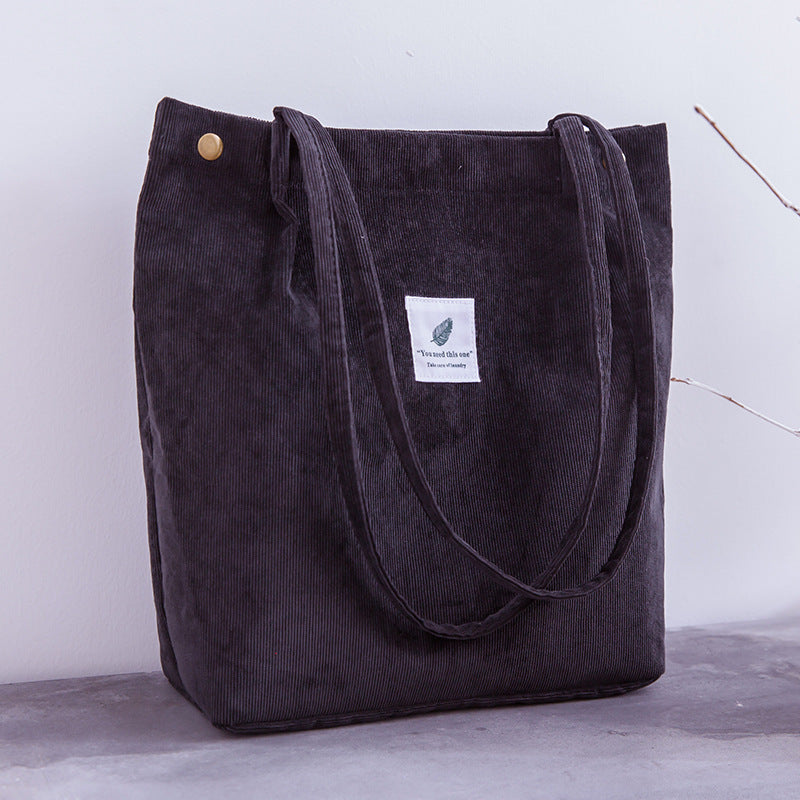 Stylish Folding Corduroy Shopping Bag