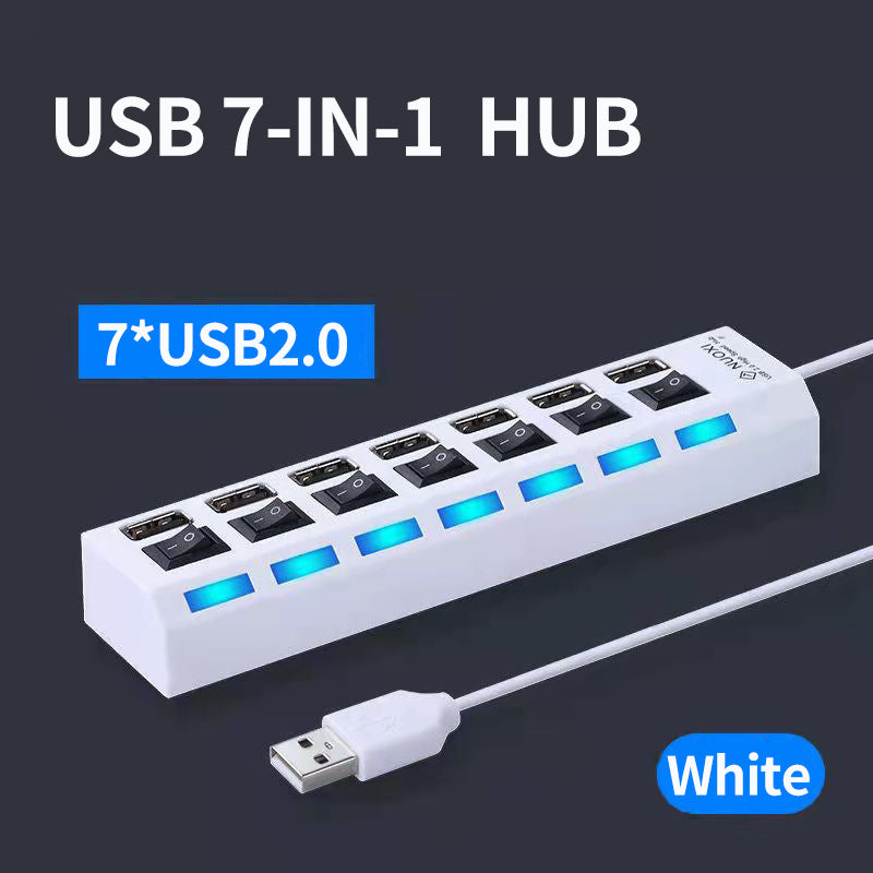 Seven-port  HUB3.0 4-port 3.0 Splitter