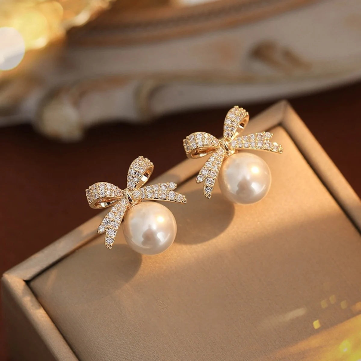 Elegant Heart Imitation Pear Stud Earrings For Women Korean Simple Ear Stud Party Wedding Jewelry Valantine Day Gifts